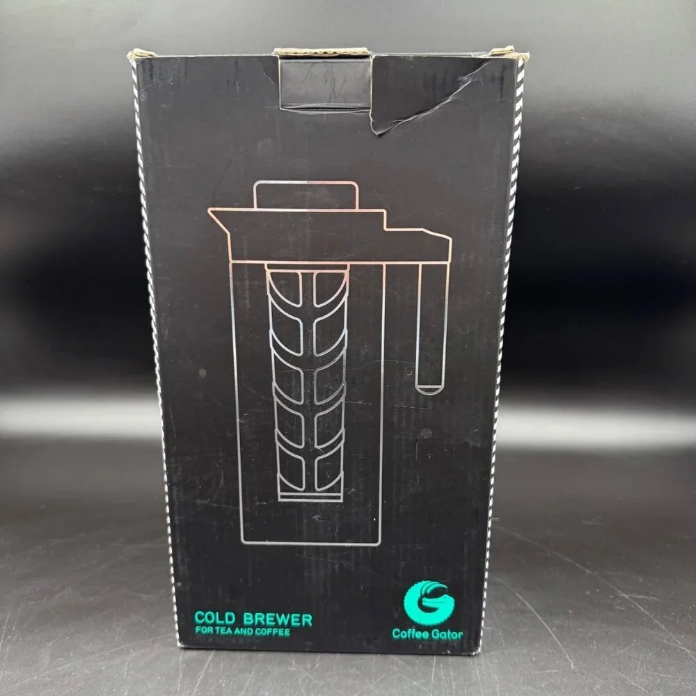 Coffee Gator Cold Brew Coffee Maker 47 Oz Iced Tea & Coffee Pitcher W/Glass